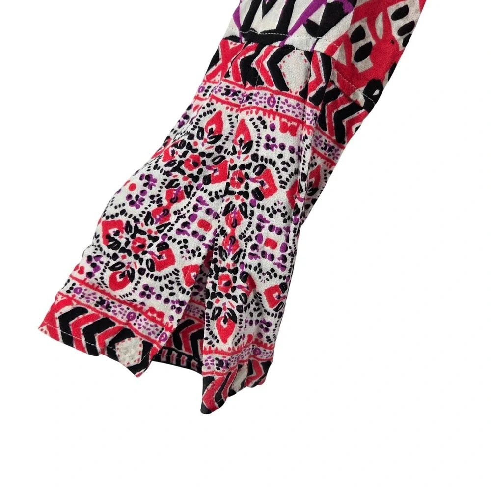 Free People Tegan Border Print‎ Mini Dress Boho Festival Indie Flowy 10